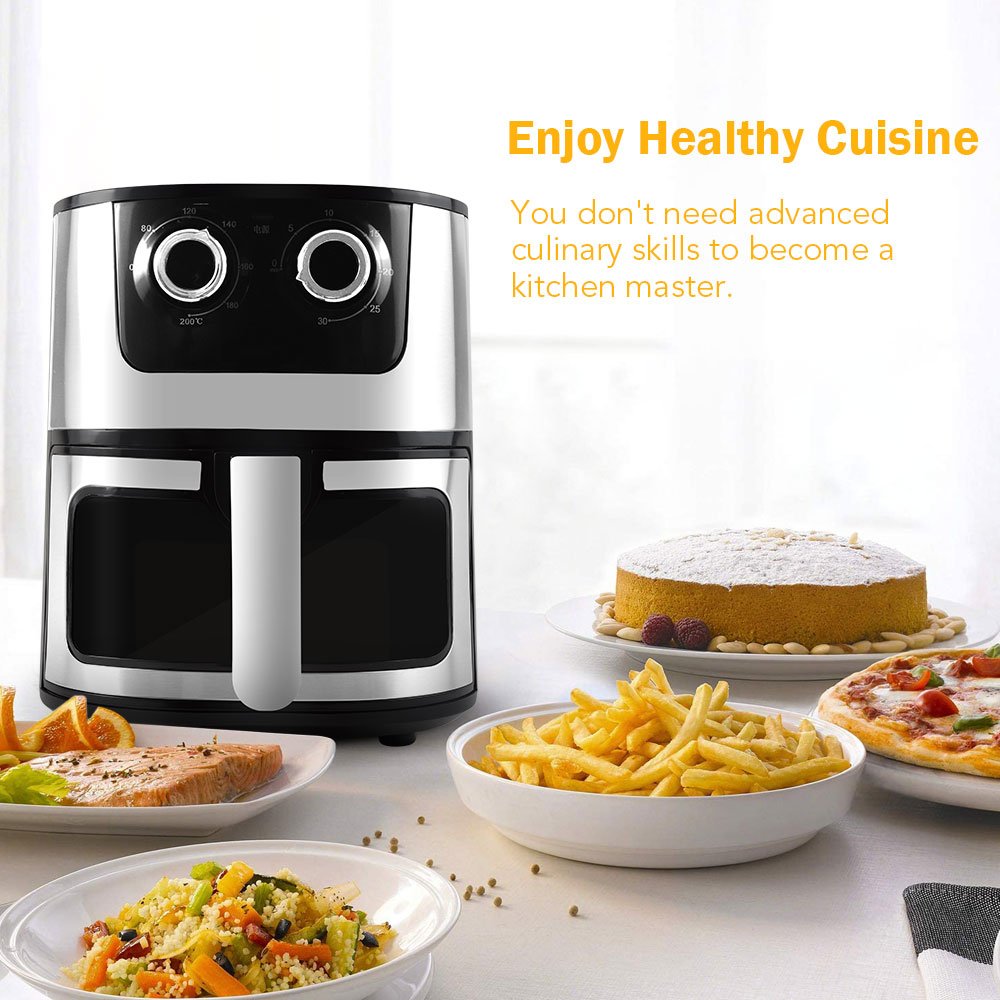 USA Free shipped kitchen accessories mechanical visualization 1400w 7L us plug Air fryer