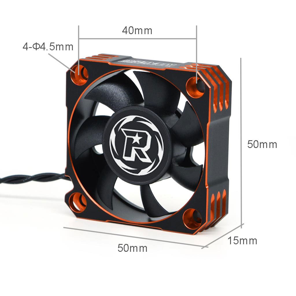 SURPASS Rocket-RC 50mm 32000RPM Aluminum Cooling Fan Metal Cover Fan RC Parts Accessories for Traxxas Slash Arrma RC