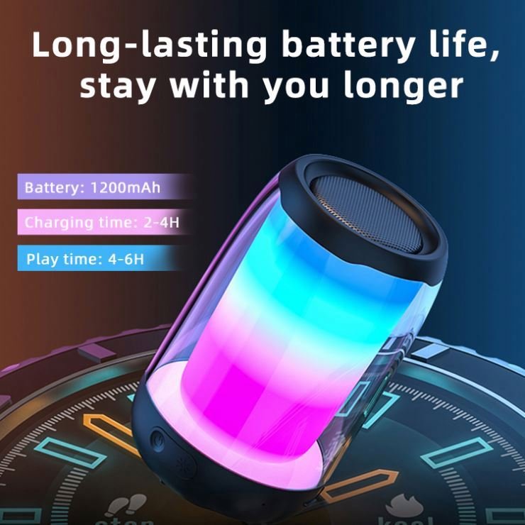 Mobile phone accessories 2023 New Arrival Wireless Speaker Super Mini RGB Portable Colorful Led Light Blue tooth Speaker For Home Party TF/AUX