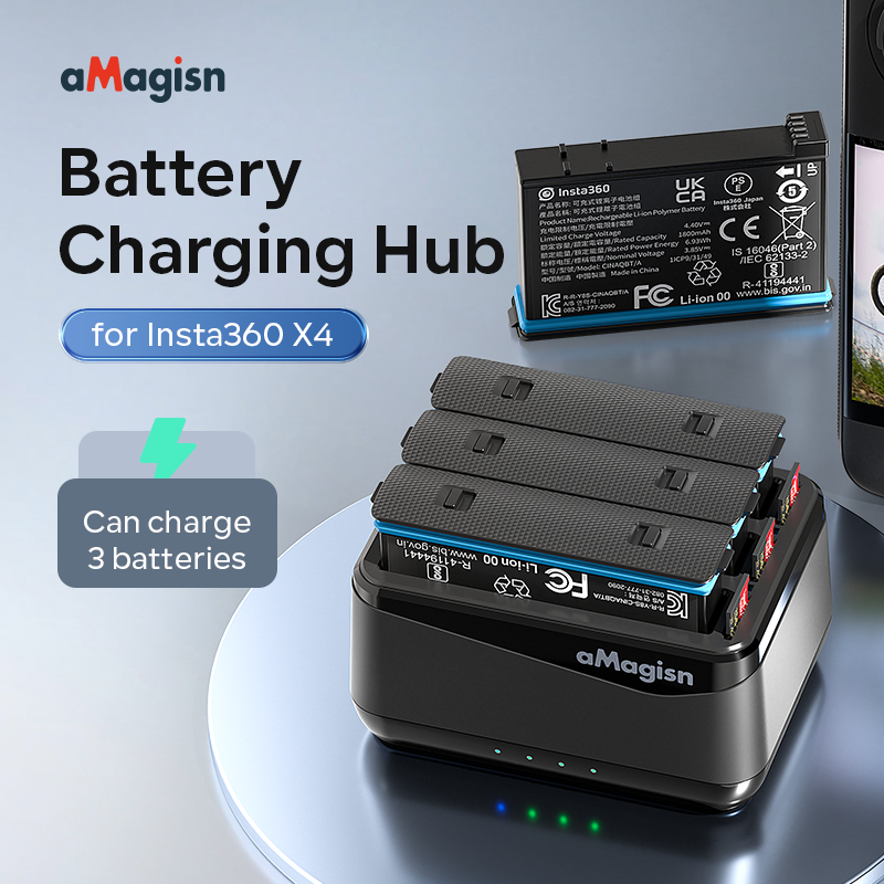 Safety Protection Battery Case For Insta360 X4 USB Type-C Charging Hub Charging Pool Sports Camera Accessories Fast Charge Box