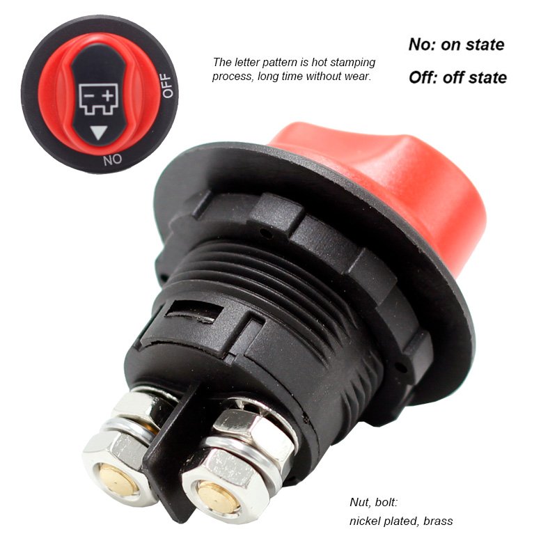 100A 32VDC Battery Switch Master Isolator Dual Battery Disconnect Waterproof Kill Switch for Car