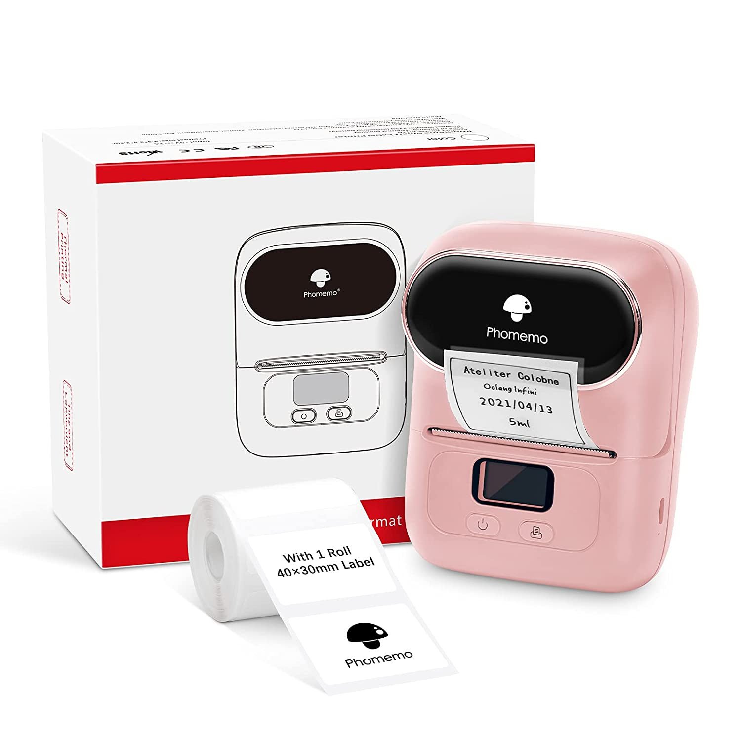 Phomemo M110 Label Maker Portable Mini Blue tooth Thermal Label Printer Apply to Labeling Android iOS Mini Printer