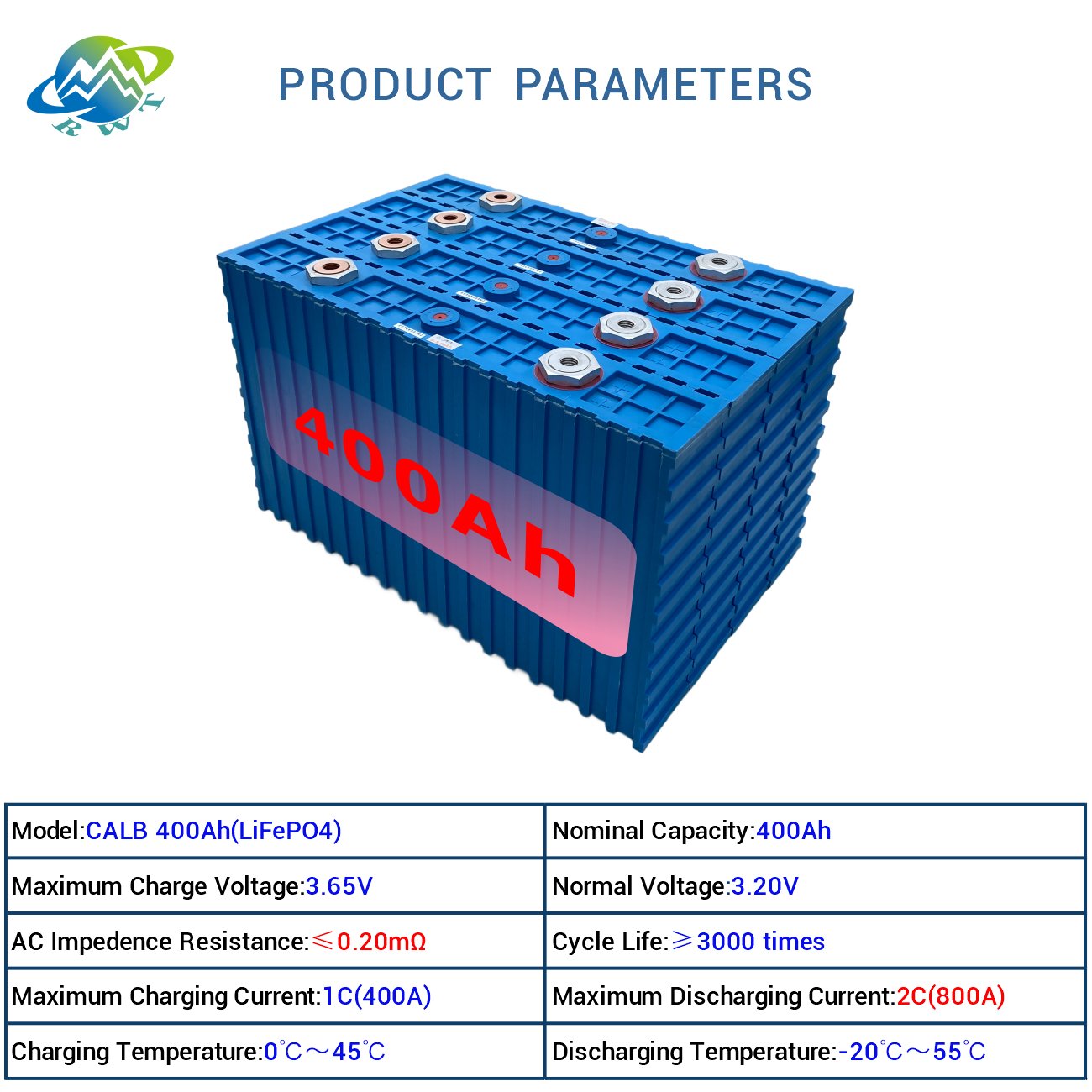 RWT 12v 400ah Lead Acid Battery 200ah Storage For Crane Lithium Solar Battery 48v 400ah Lifepo4 Battery 3.2v 400ah