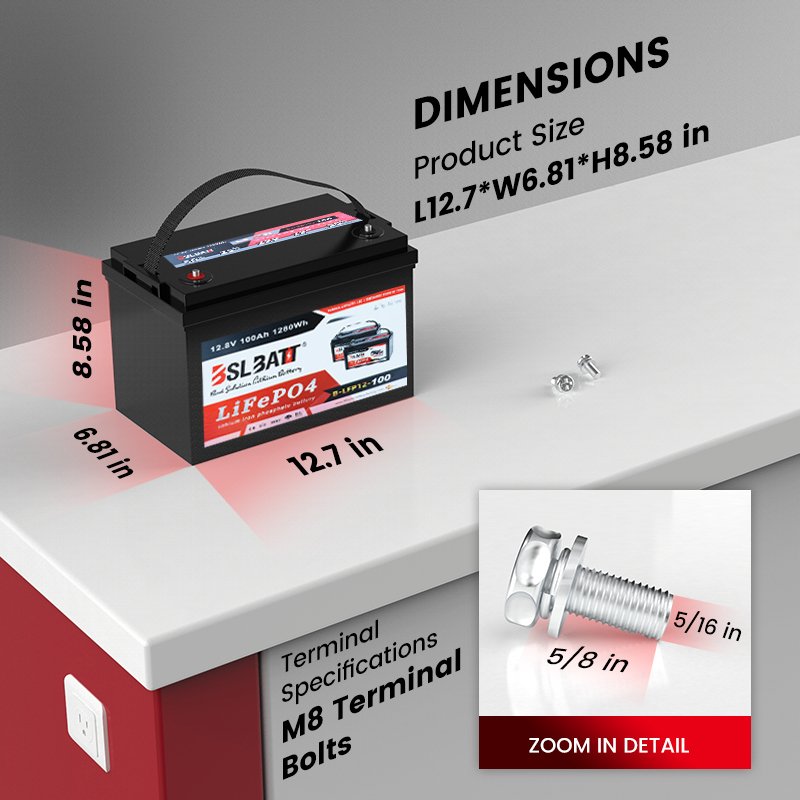 BSLBATT sola rlithium ion batteries lifepo4 12v 100ah battery eu stock