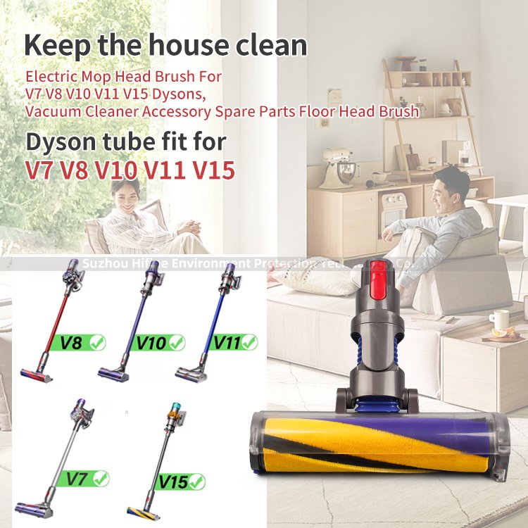 Electric V10 V8 V7 Dysons Head Brush V15 V11 V10 V8 V7 Dysons Brush Vacuum Cleaner Spare Parts Floor Carpet Brush Accessory