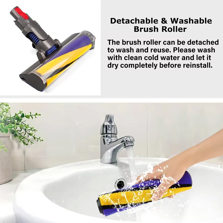 Electric V10 V8 V7 Dysons Head Brush V15 V11 V10 V8 V7 Dysons Brush Vacuum Cleaner Spare Parts Floor Carpet Brush Accessory