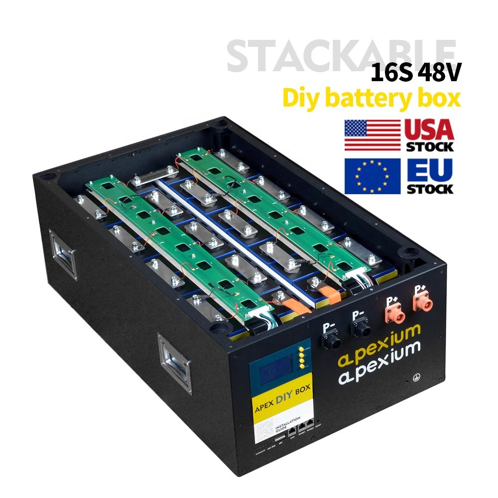 Apex 48v 16s lifepo4 box 200ah 230ah 280ah 302ah with Apexium bms home solar energy storage system lifepo4 battery case 48V 280a