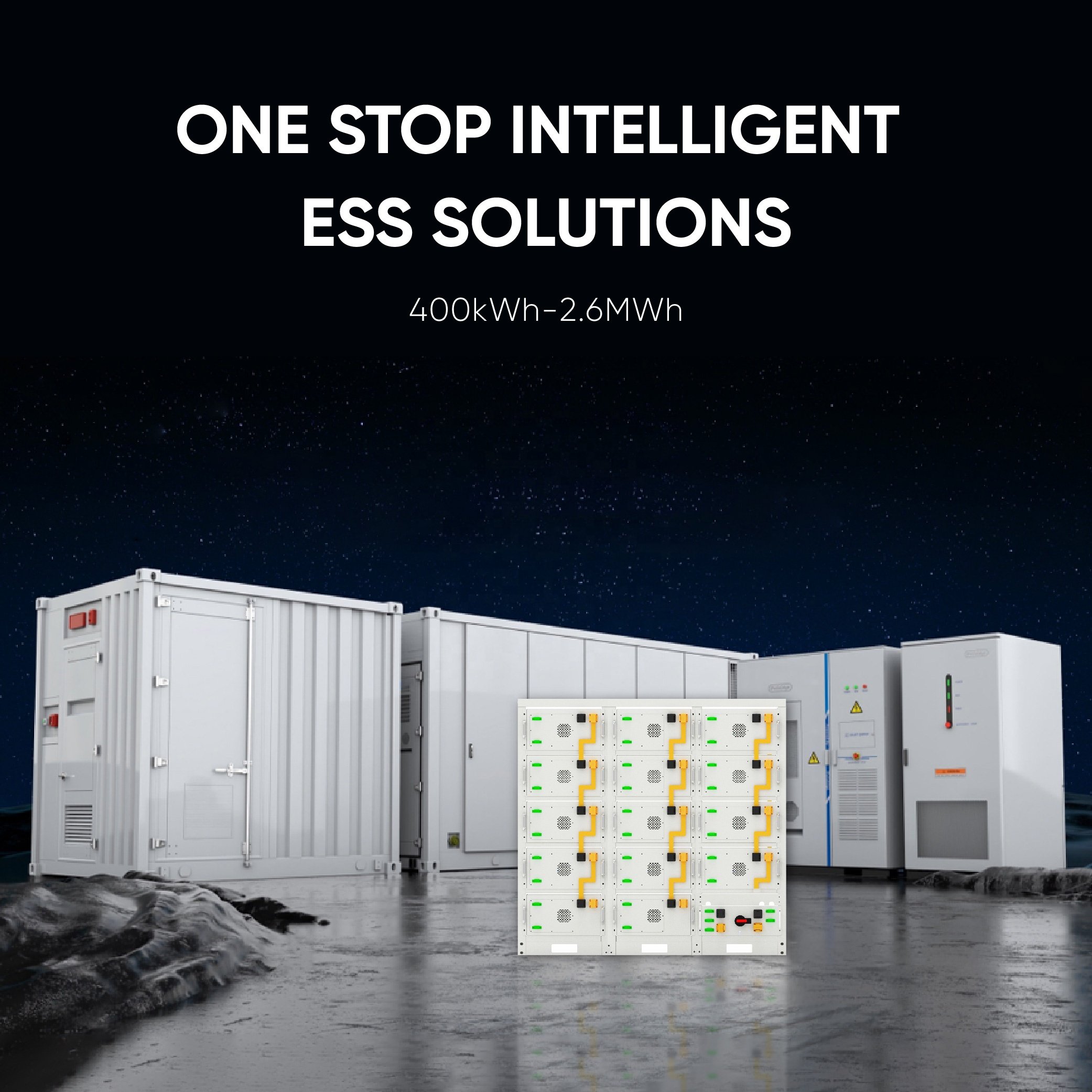 Full Set Solar Energy Storage System 1mw 2mw 3mw 4mw 5mw All Accessories Included Hybrid ESS System for Industry and Commercial