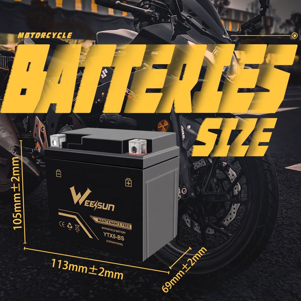 High Quality Rechargeable Good Starting Performance yt5al-bs 12V 5AH Motorcycle Parts Accessories Lead Acid Battery