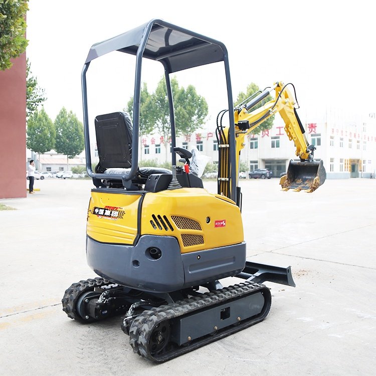 Mini Hydraulic Power Excavator with Thumb Bucket Attachment 1.2ton Operating Weight 2ton Rated Load for Home Use