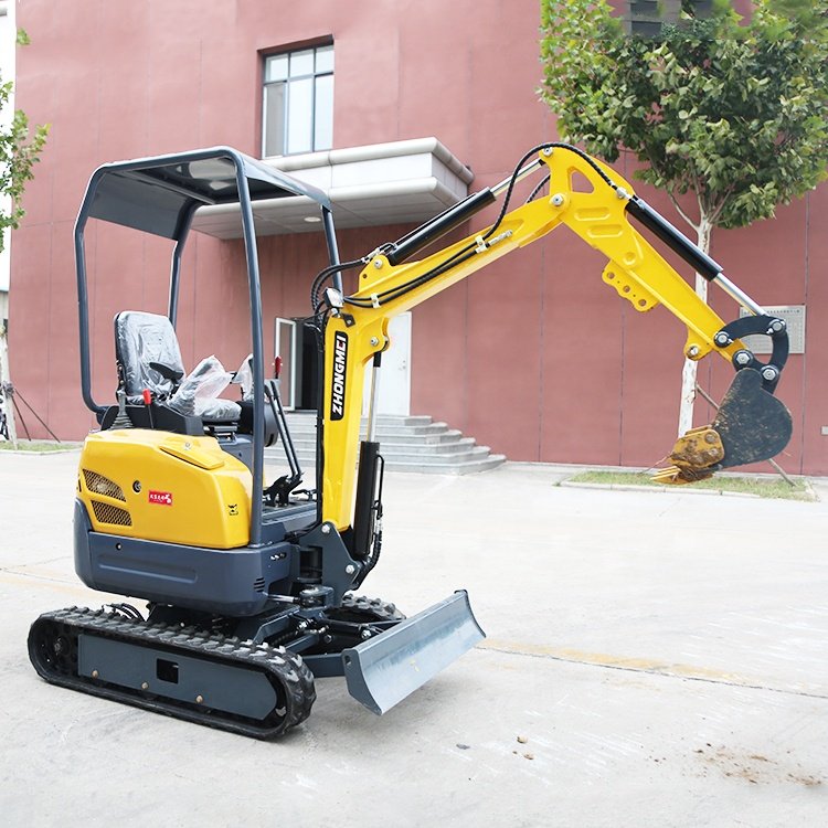 Mini Hydraulic Power Excavator with Thumb Bucket Attachment 1.2ton Operating Weight 2ton Rated Load for Home Use