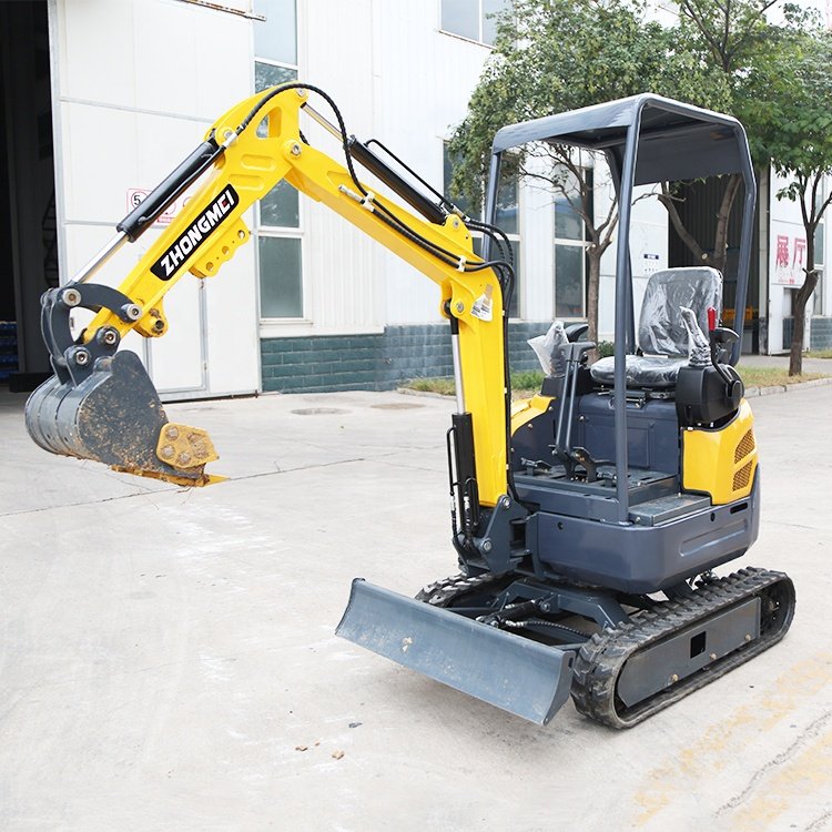 Mini Hydraulic Power Excavator with Thumb Bucket Attachment 1.2ton Operating Weight 2ton Rated Load for Home Use