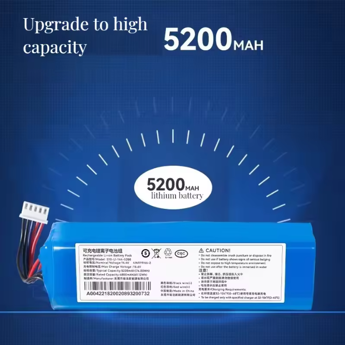 14.4v 5200mAh Li-ion replacement Battery Pack for Ecovacs deebot T5 T8 T9 T10 X1 Ozmo 950 T8+ T9+ Robotic Vacuum Cleaner