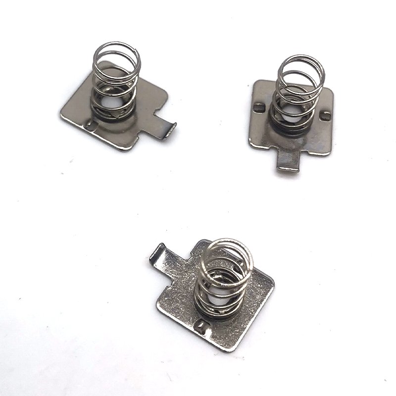 Customizes nickel plated battery springs electrical contact battery accessories pcb plate Touch button spring