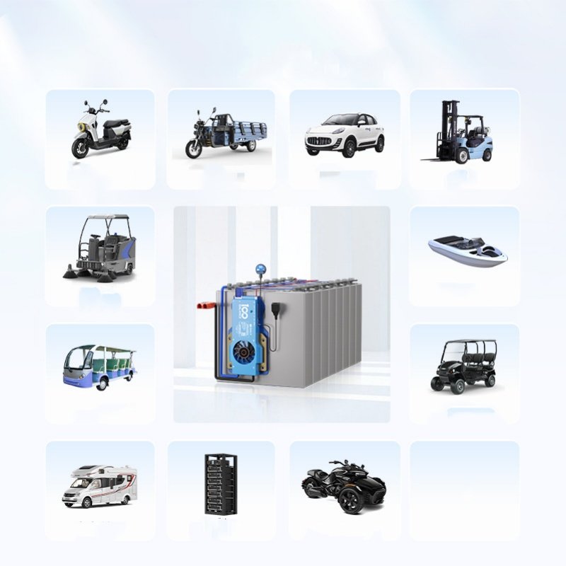 JHB BMS 18650 Battery 100A BMS for LiFePO4 Lithium Battery Integrated with 1A active balancer for Rechargeable Lithium