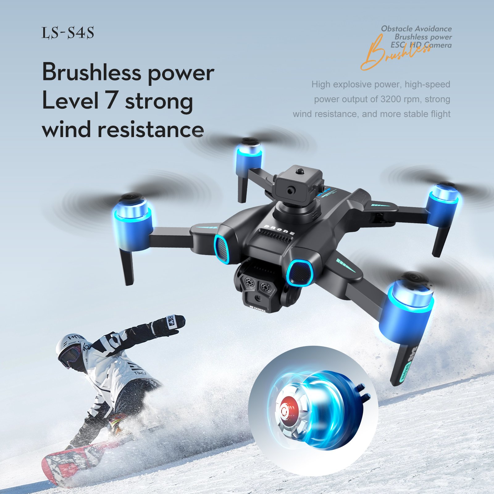 Light Brushless Aerial Photography Drone Accessories For Stem Project Remote Control Aircraft Obstacle Avoidance Quadcopter