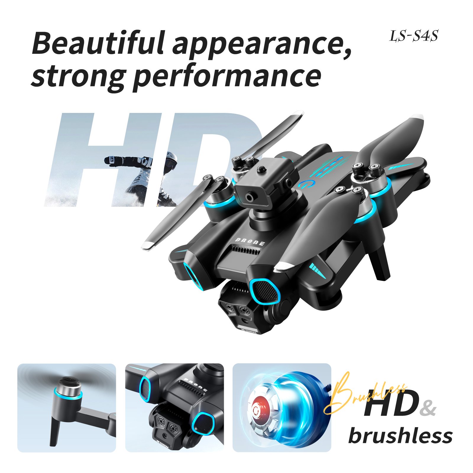 Light Brushless Aerial Photography Drone Accessories For Stem Project Remote Control Aircraft Obstacle Avoidance Quadcopter