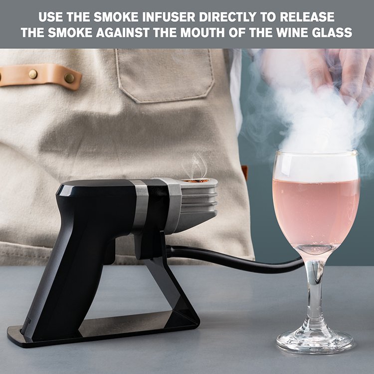 Smoking Gun Wood Smoke Infuser Flavor Blaster Smoker Machine with Accessories and Wood Chips - Cold Smoke for Food and Drinks