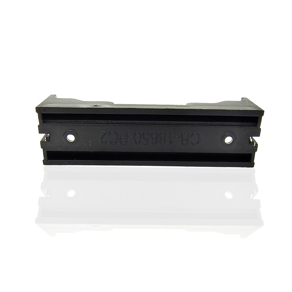 Plastic 1 Section Battery Holder For Battery Holder 18650 1 Cell with PC PIN Through Hole Single Slot 18650 Battery Case Holder