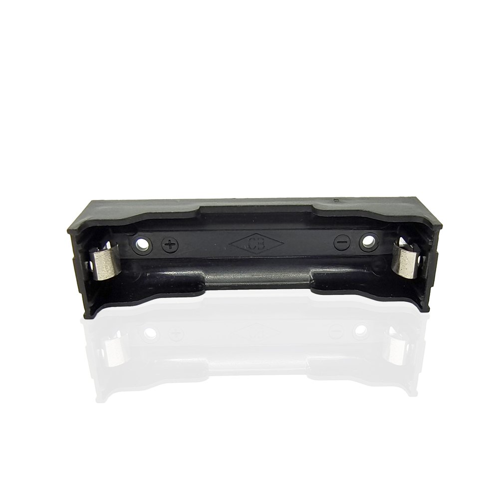 Plastic 1 Section Battery Holder For Battery Holder 18650 1 Cell with PC PIN Through Hole Single Slot 18650 Battery Case Holder