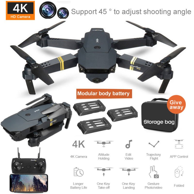 2022 drop shipping E58 WIFI FPV With Wide Angle HD 4k Camera Hight Hold Mode Foldable Arm RC Quadcopter Drone X Pro RTF Dron