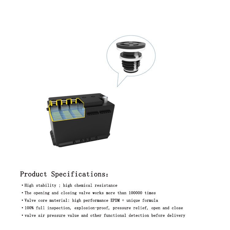 Maintenance free valve controlled sealed leadacid battery safety valve battery accessories