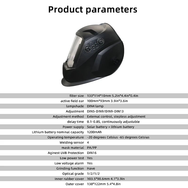 Big View Eara 4 Arc Sensor DIN5-DIN13 Solar Auto Darkening TIG MIG MMA True color Welding Mask Helmet Welder Cap Face mask