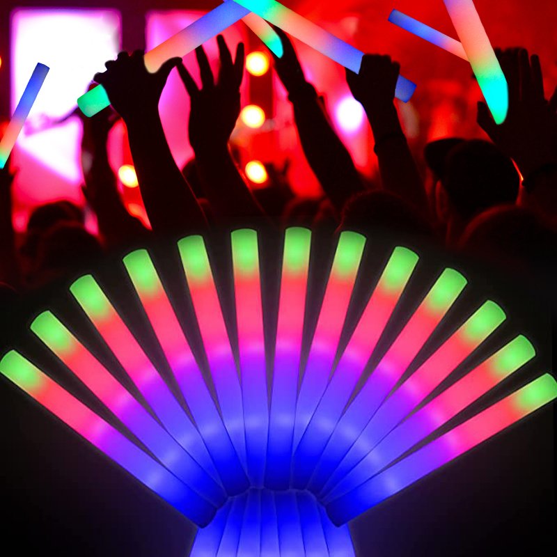 Hot Sale Light Multi Color White Flashing Bulk Custom Glow In Dark Wholesale Night Club Bar Led Foam Stick For Party