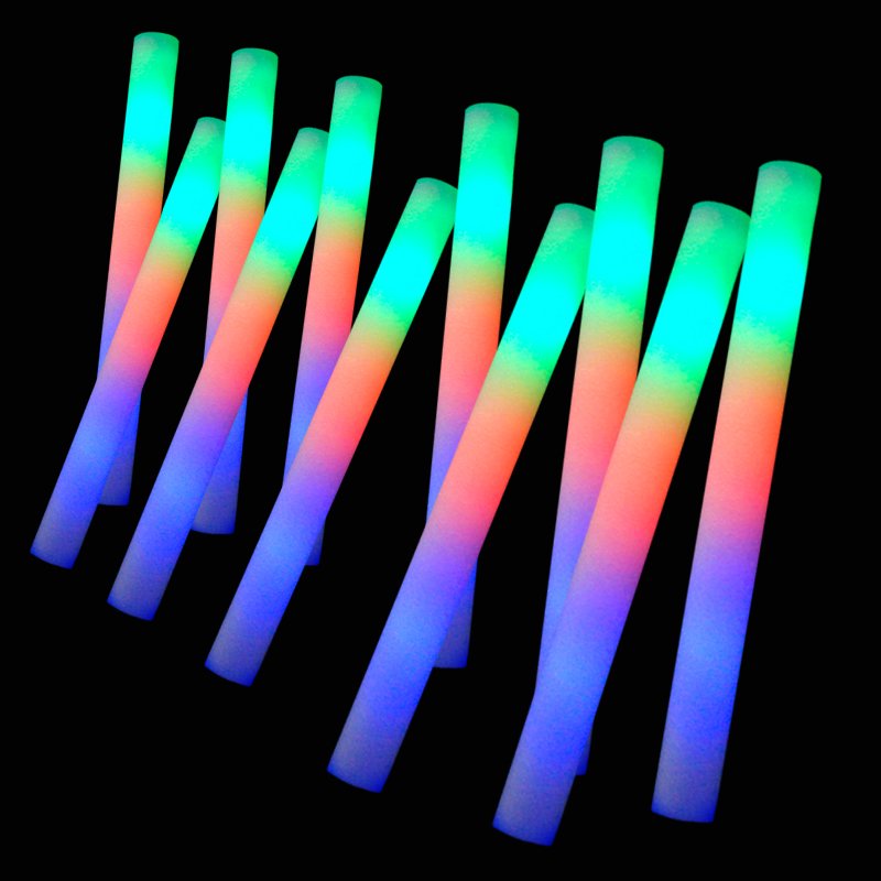 Hot Sale Light Multi Color White Flashing Bulk Custom Glow In Dark Wholesale Night Club Bar Led Foam Stick For Party