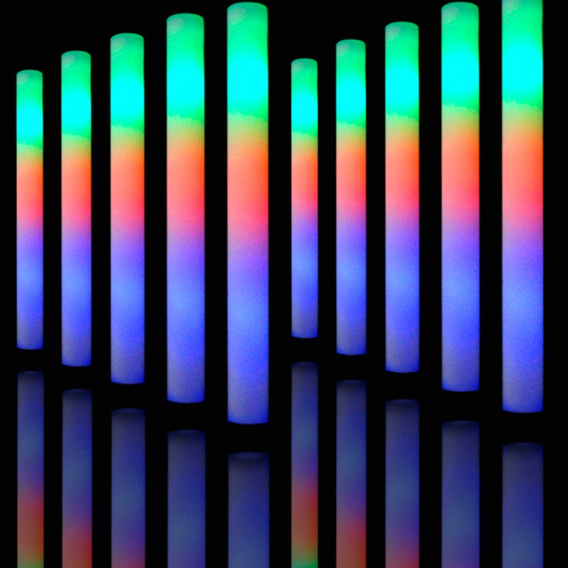 Hot Sale Light Multi Color White Flashing Bulk Custom Glow In Dark Wholesale Night Club Bar Led Foam Stick For Party