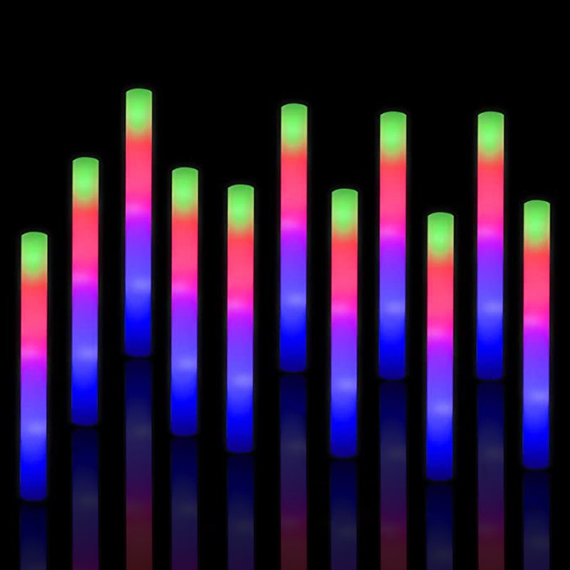 Hot Sale Light Multi Color White Flashing Bulk Custom Glow In Dark Wholesale Night Club Bar Led Foam Stick For Party