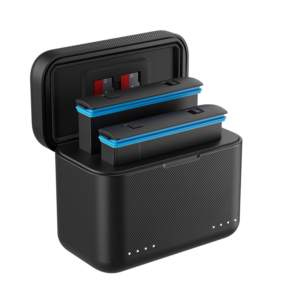 TELESIN New camera charger accessories for Insta360 X4 Portable Dual Slot with indicator light Battery Storage Charging Box