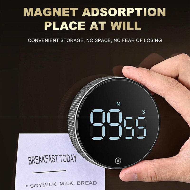 Dropshipme Digital Timer Smart Timer Magnetic Electronic Cooking Countdown Clock LED Mechanical Remind Alarm Kitchen Accessories