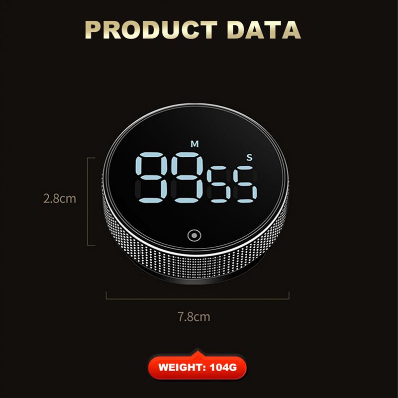 Dropshipme Digital Timer Smart Timer Magnetic Electronic Cooking Countdown Clock LED Mechanical Remind Alarm Kitchen Accessories