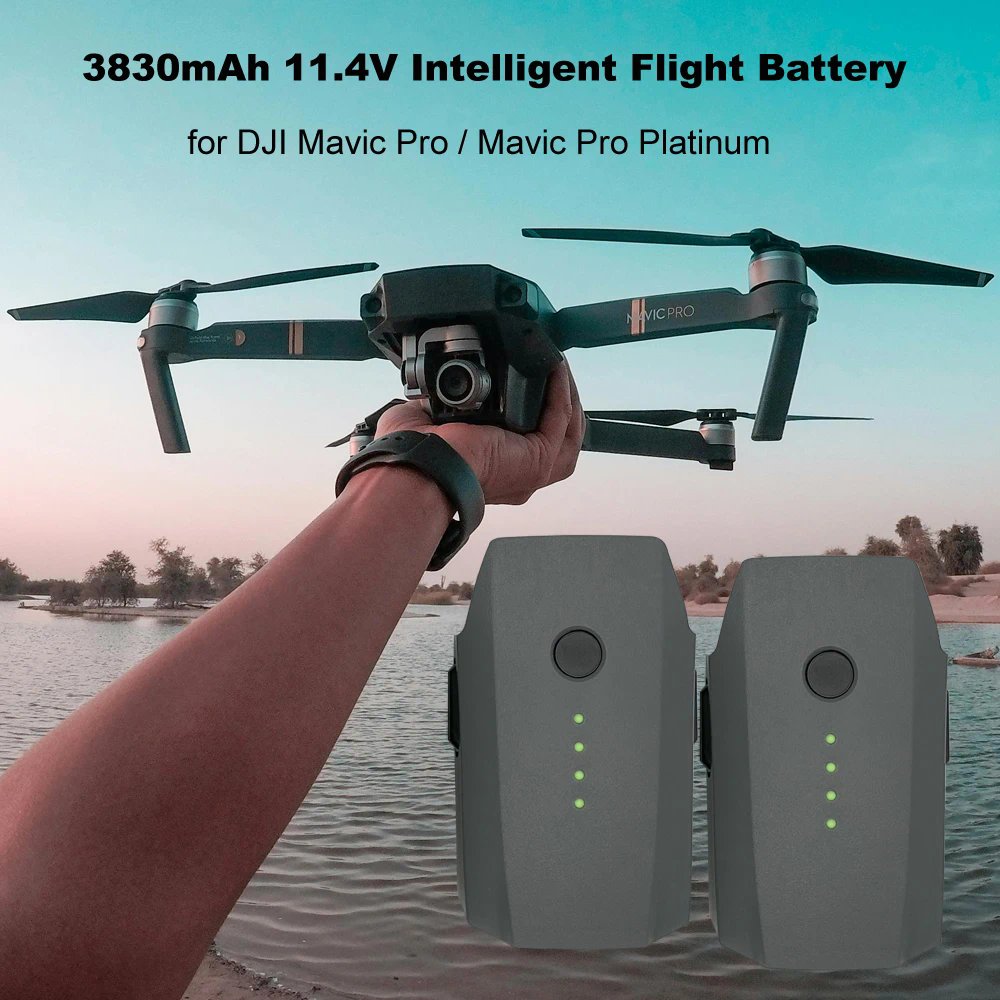Drone Accessories Intelligent Flight Battery 11.4V 3850mAh Rechargeable Battery Pack for DJI Mavic Pro UAV High Capacity