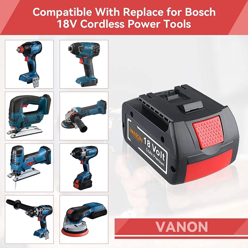 To compatible with BAT610G 18Volt 3.0Ah 4.0Ah 5.0Ah 6.0Ah Rechargeable Lithium ion Bosch Batteries power tools accessories