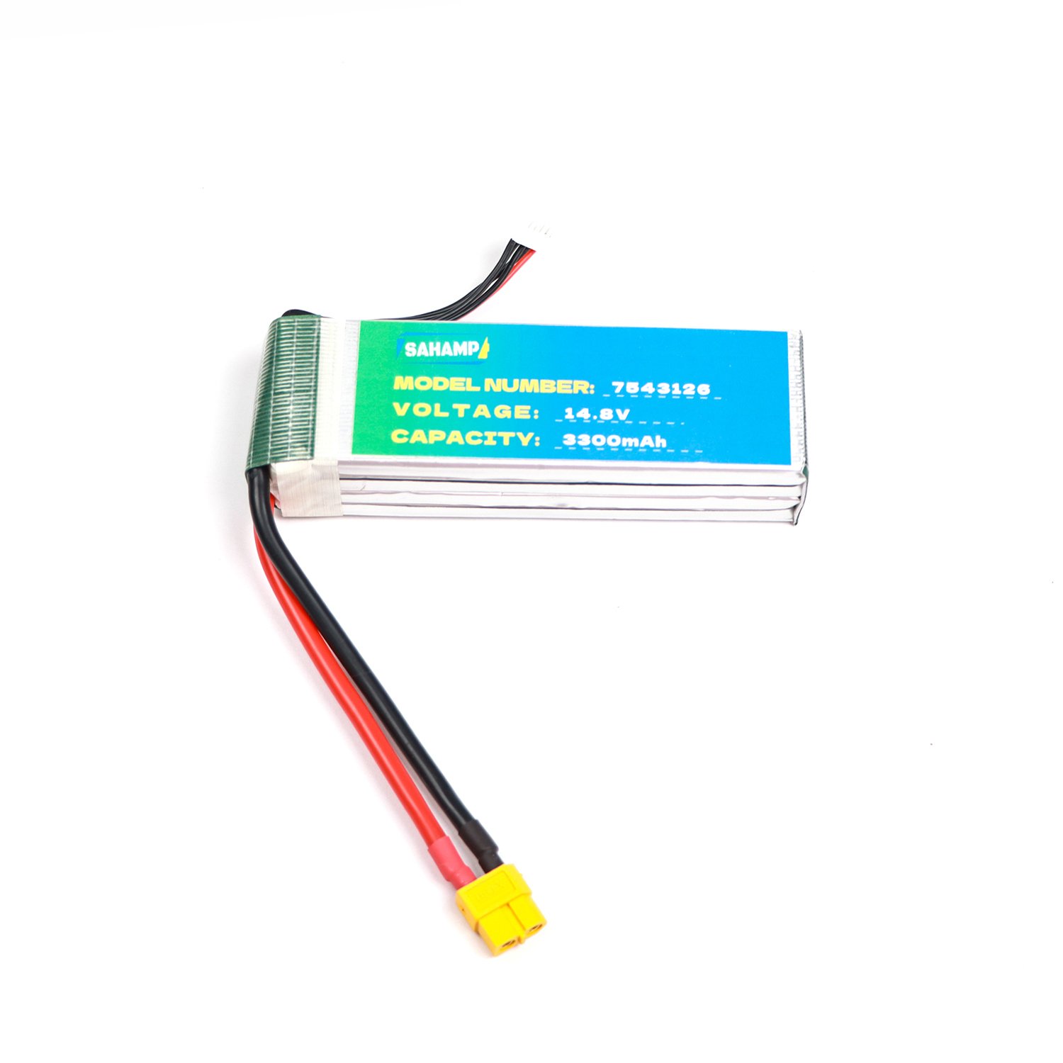 SAHAMP 14.8V Lithium Polymer Battery Pack 3300mAh for Drones Electric Vehicles Consumer Electronics Solar Storage