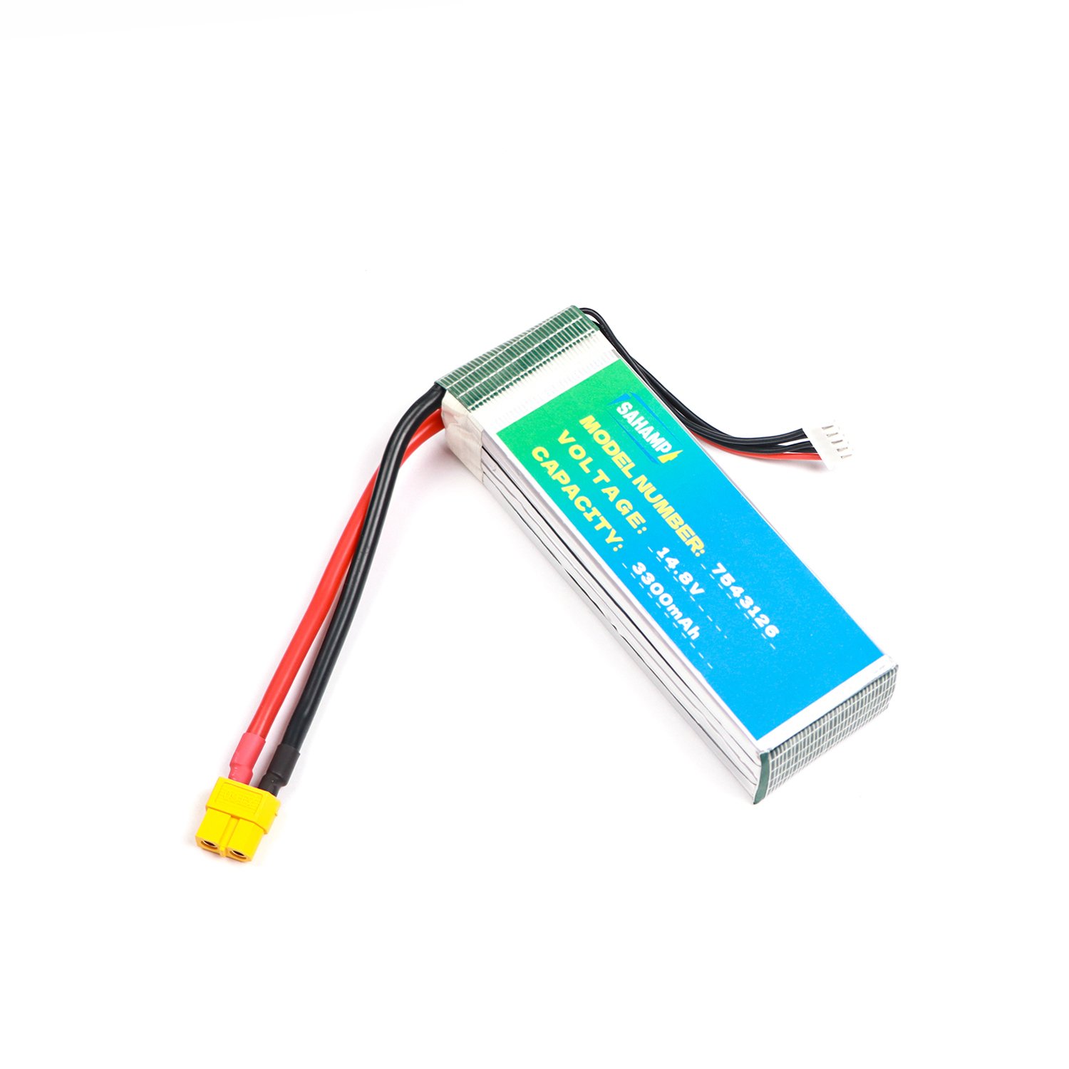SAHAMP 14.8V Lithium Polymer Battery Pack 3300mAh for Drones Electric Vehicles Consumer Electronics Solar Storage