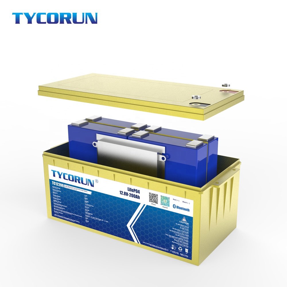 Tycorun Solar lithium ion battery 12v 12ah 18ah 36ah 50ah 100ah 120ah 150ah 200ah Rv Golf Cart lifepo4 battery pack