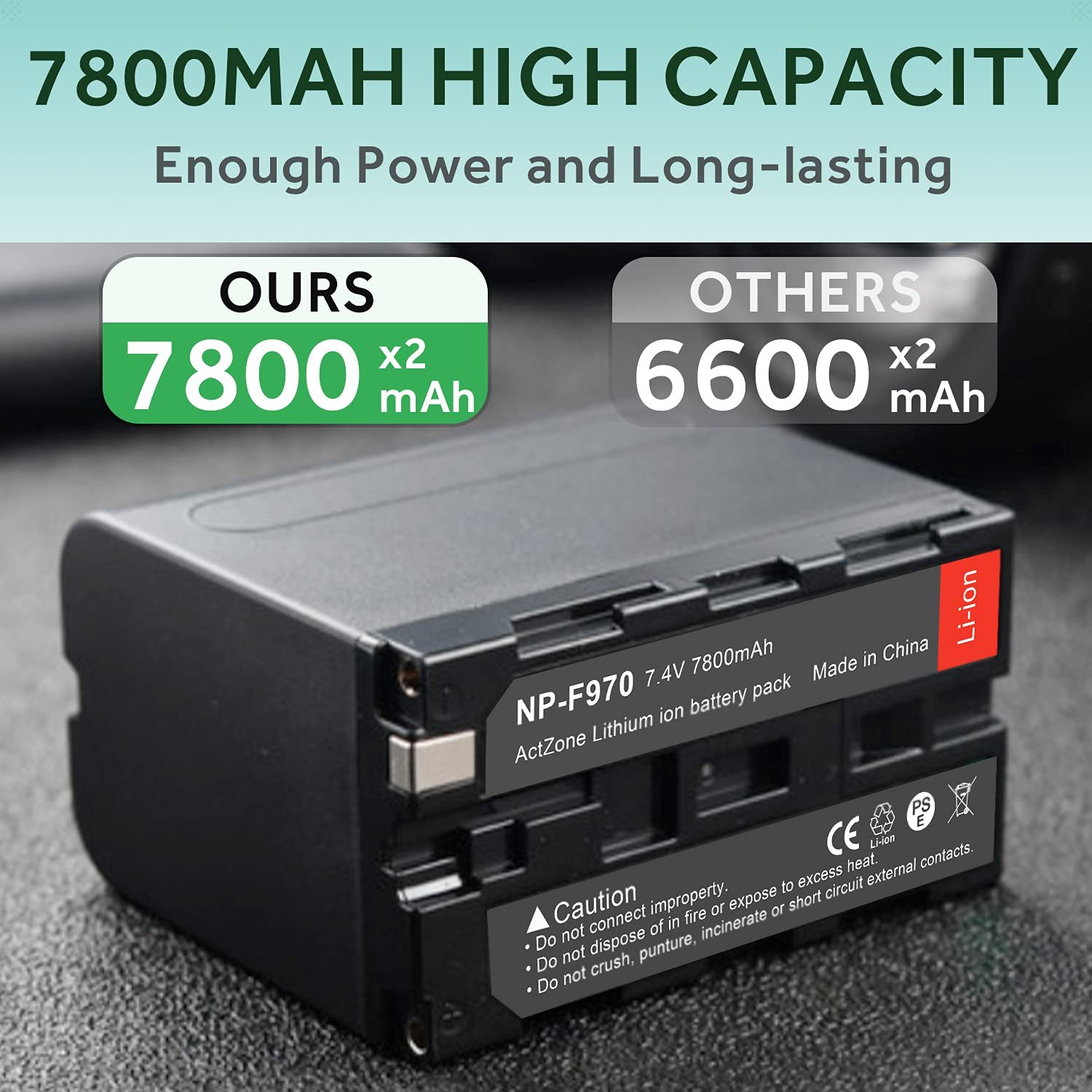 Portable 2 sets of NP-F970 photographic lamp batteries camera light digital camera battery for sony np-f970 battery