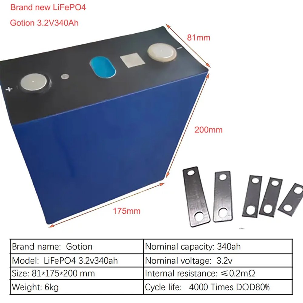 Latest Gotion 320ah 340ah Rechargeable Lifepo4 Battery Lifepo4 Cell 340ah 3.2V 310Ah 340ah Battery For Pv Solar System