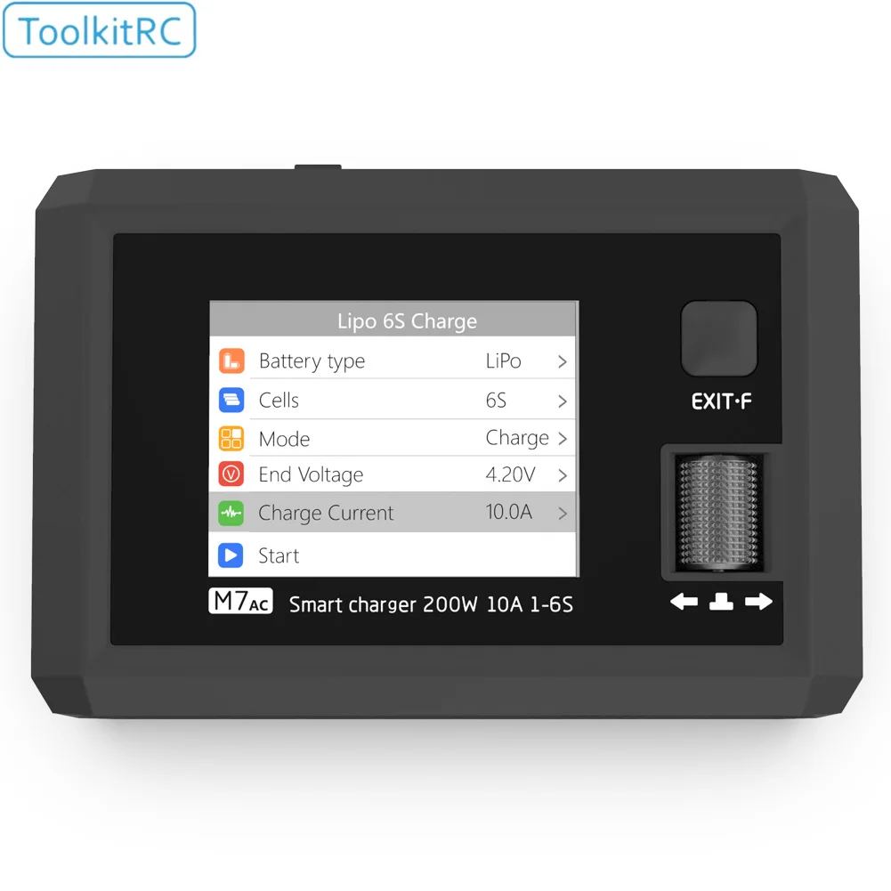 ToolkitRC M7AC 100W AC / 300W DC Input XT60 Output XT30 2-6S Lithium Battery Balance Charger for RC FPV Aircraft Drone