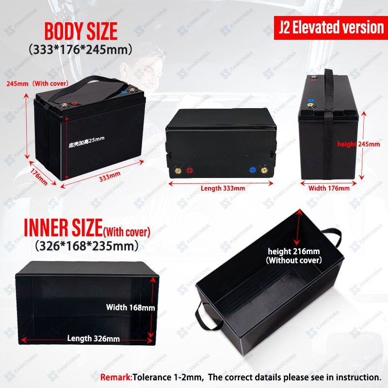 12V 70Ah ABS Plastic Empty Lithium Battery Case Electronic Enclosure Battery accessories lifepo4 ion empty case