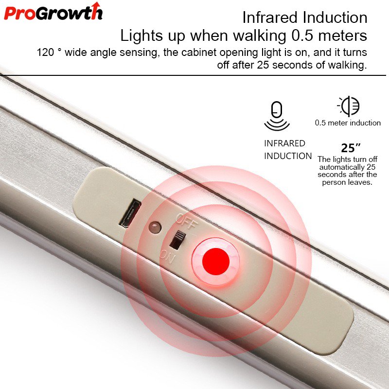 Intelligent Sensing Clothing Pole LED Wardrobe Human Body Sensing Clothes Rail 80cm Infrared Induction Hanging Rods 2m