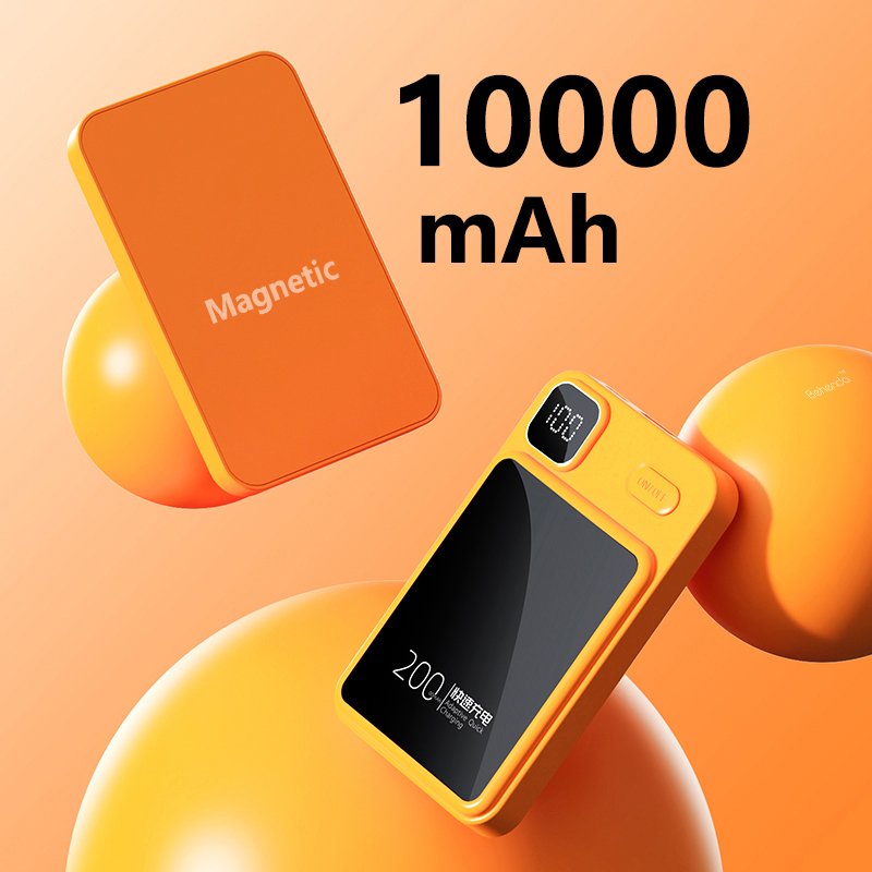 2024 Magnetic Power Bank 10000mAh Wireless Portable 22.5W Fast Charging with USB-C compatible Large Capacity for Outdoors