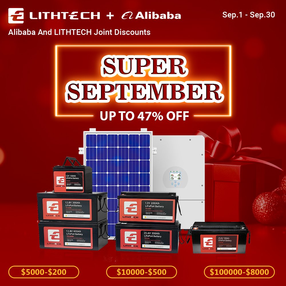 Deep Cycle Solar Systems 24V Lithium Ion Batterie 50Ah 300Ah 400Ah 100Ah Lifepo4 Battery Pack 12V 200Ah For Golf Cart Rv Marine