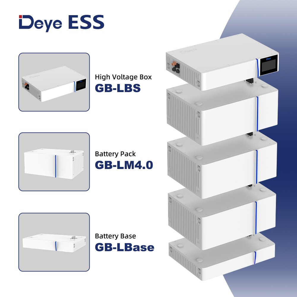 Deye ESS GB-L High Voltage LiFePO4 Battery Pack 102.4V 40Ah Solar Energy Storage Battery For Home Use
