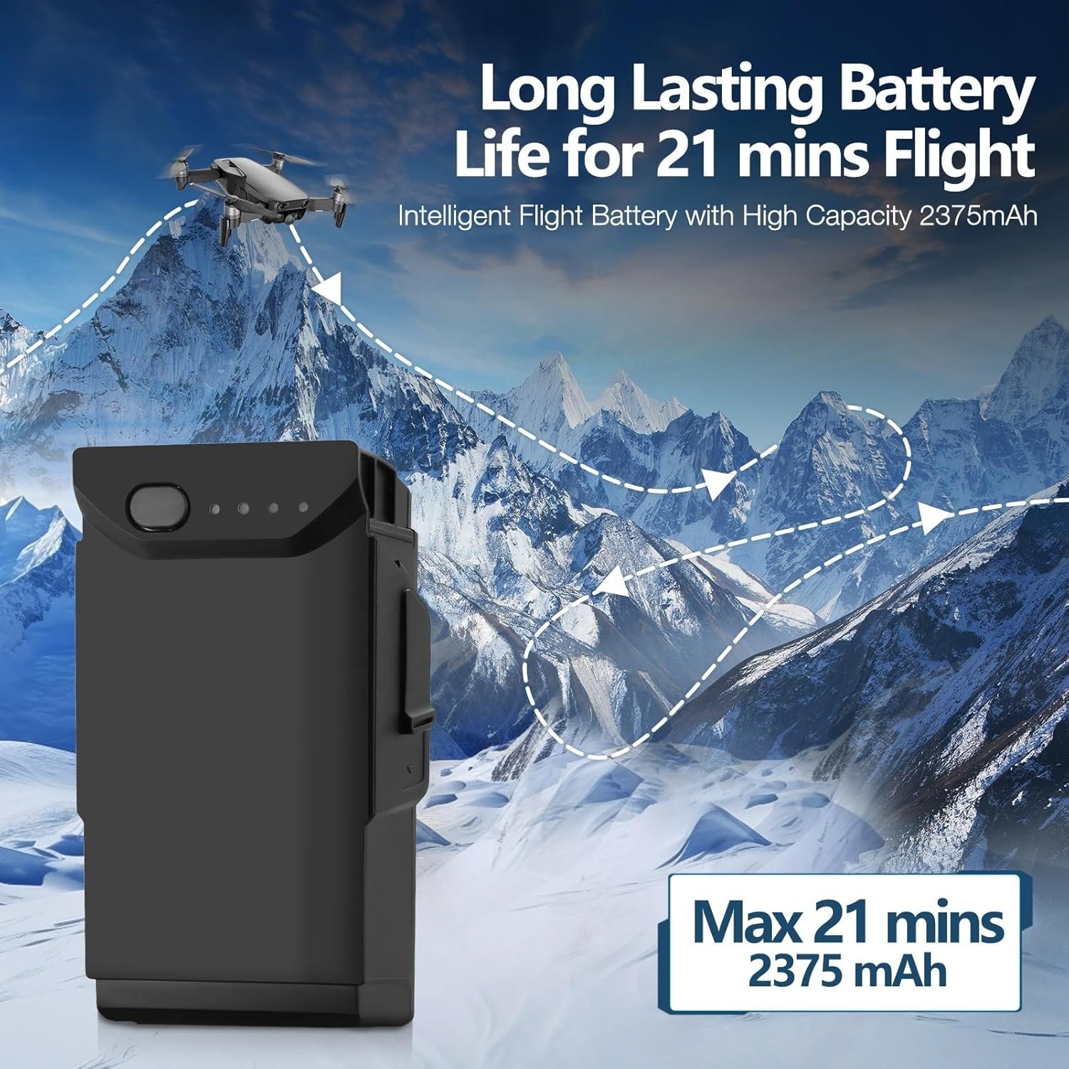 11.55V 2375 mAh LiPo Intelligent Flight Battery 21Mins Replacement for DJI Mavic Air 1 battery Drone Accessories