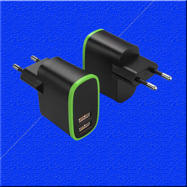 Factory Direct PC Material Type-C Fast Charging USB Cell Phone Accessories EU Plug & UK Socket Travel Charger 5V1a2a5V3a Output