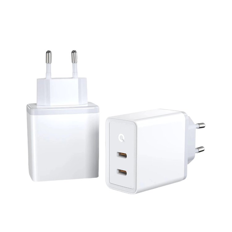 Factory Direct PC Material Type-C Fast Charging USB Cell Phone Accessories EU Plug & UK Socket Travel Charger 5V1a2a5V3a Output